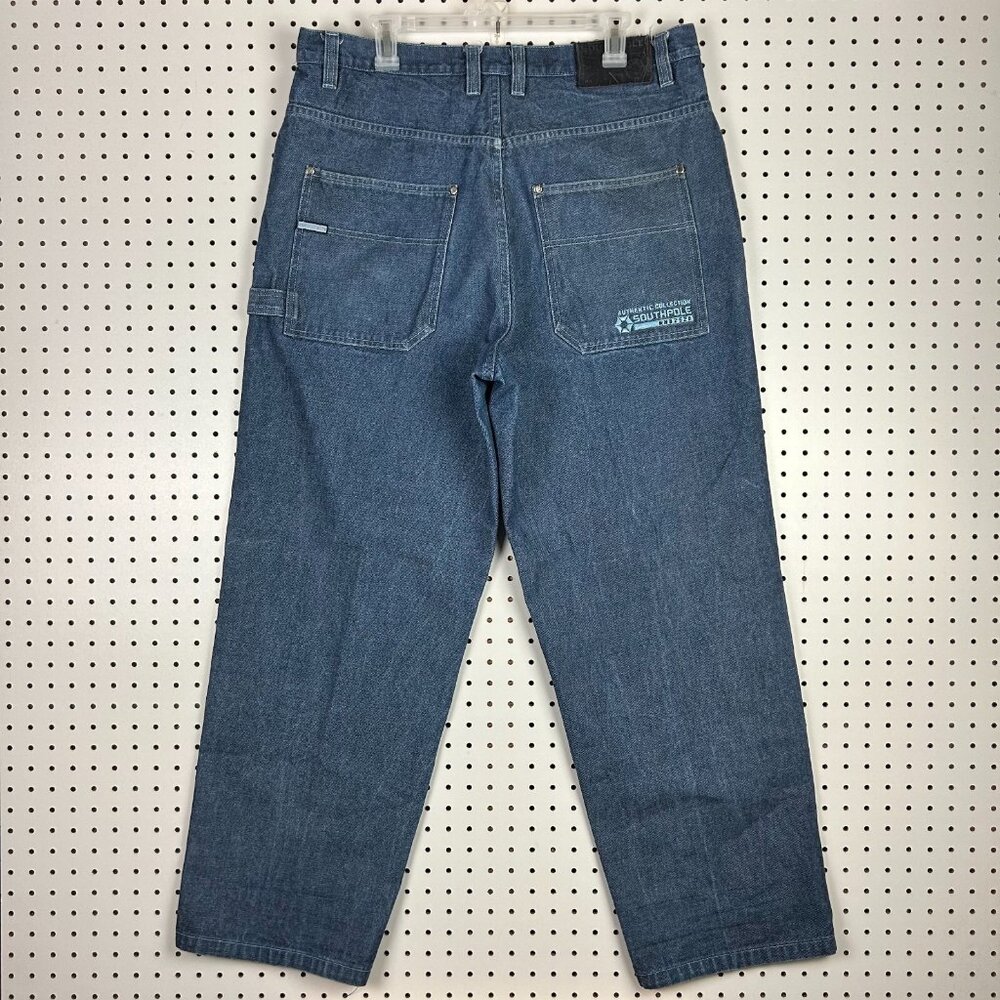 Southpole Carpenter Work Wear Baggy Jeans 36x32 Stitched Logo Hip Hop Skater 90s